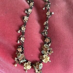Colleen Toland vintage Floral Beaded Necklace